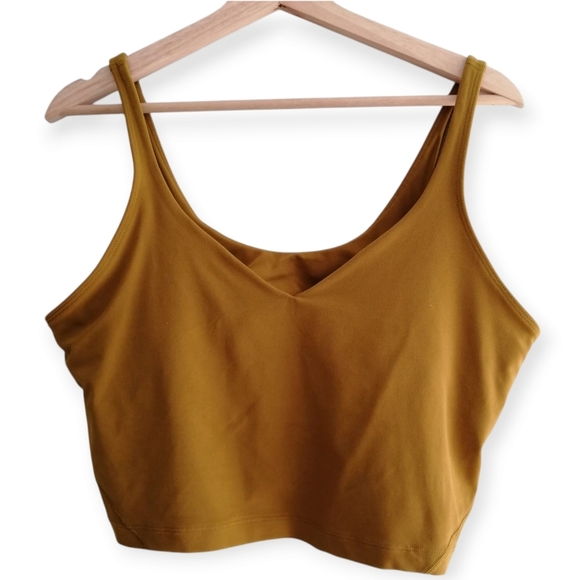 Lululemon Align Tank Mustard Yellow Gold Brown Plus Size 14 - Picture 1 of 11